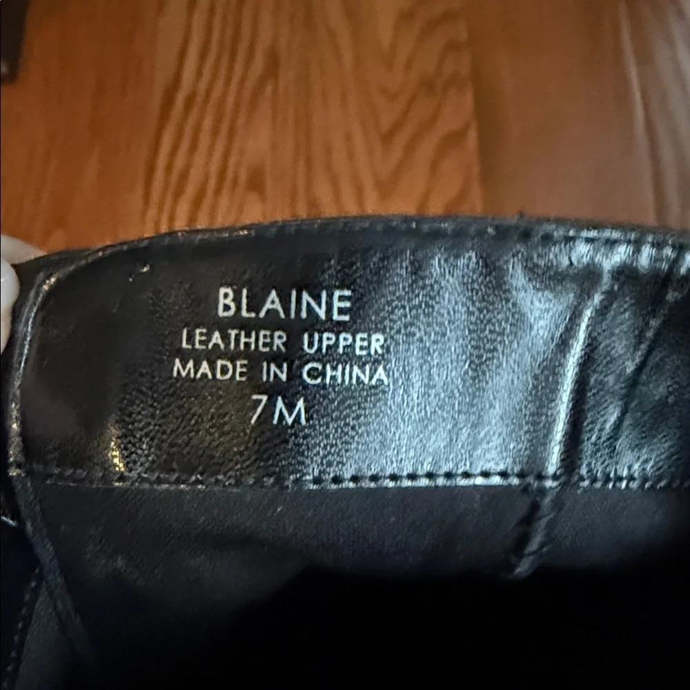 Blaine Black Leather Knee-High Boots